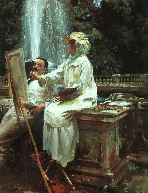 John Singer Sargent The Fountain at Villa Torlonia in Frascati Sweden oil painting art